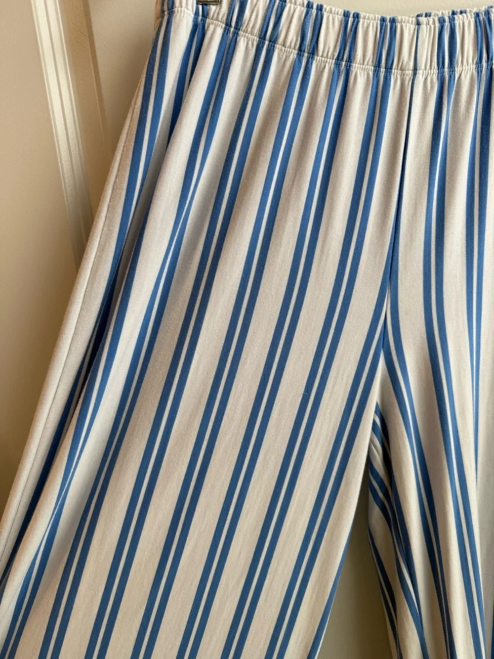 Lake Modal Pajama Pants Loungewear Coastal Blue White Stripe Soft Comfy Small - Picture 2 of 8